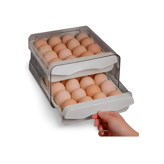 Organizador de ovos com 2 gavetas deslizantes