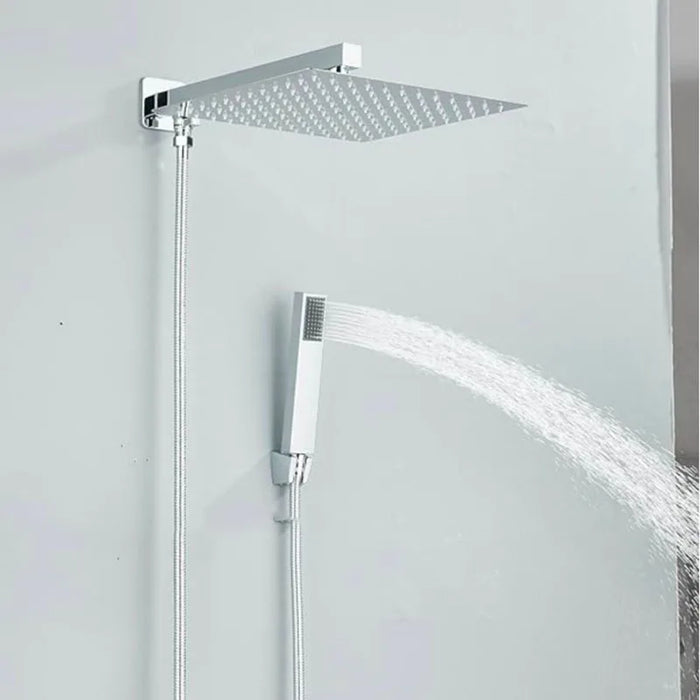 Conjunto de chuveiro pressurizado de aço inoxidável cromado para banheiro com barra de chuveiro e chuveiro com jato de água na parte superior do vaso sanitário