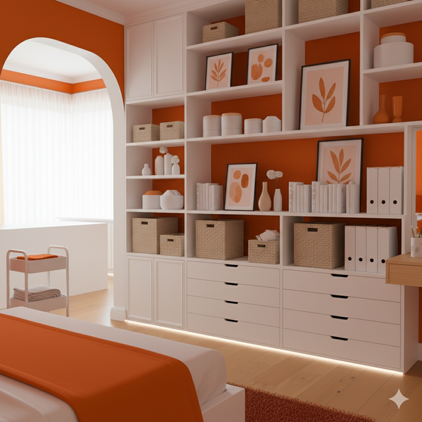 organização de prateleiras