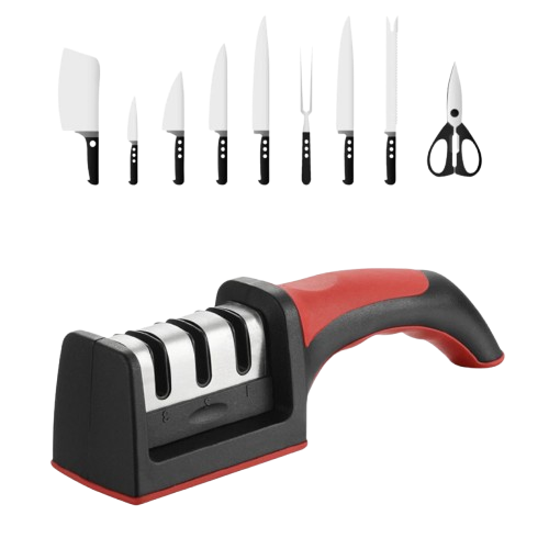 Afiador de Facas Profissional 3 em 1