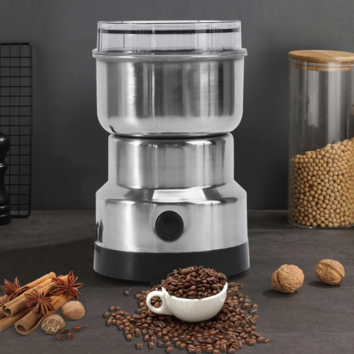 Moedor Elétrico de Café e Grãos em Aço Inoxidável – Potente e Multifuncional