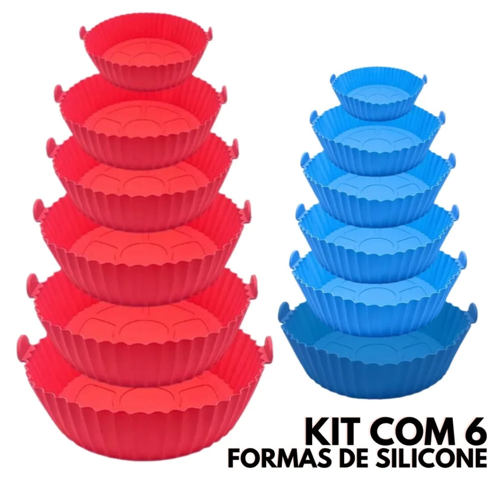 Kit com 6 Capas Protetoras de Silicone para AirFryer e Forno.
