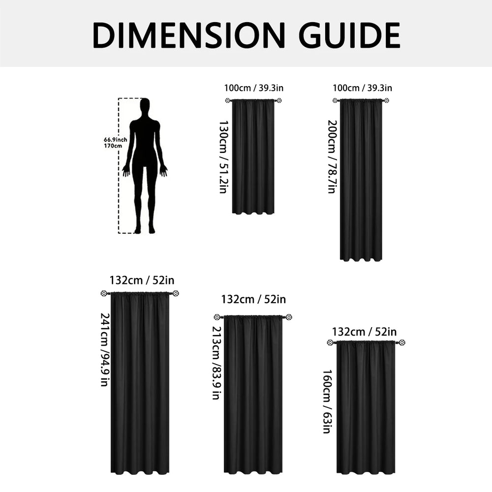 Cortina blackout 100% com bolso para haste