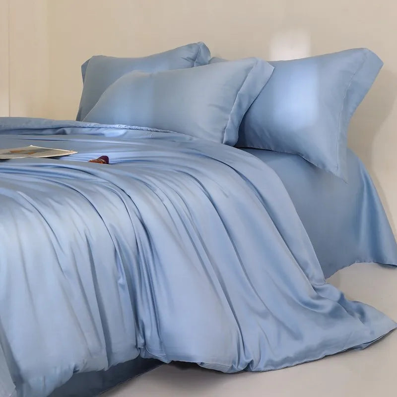 Jogo de Cama Premium 100% Liocel (Eucalipto) Casa&Conforto - Toque de Seda Refrescante