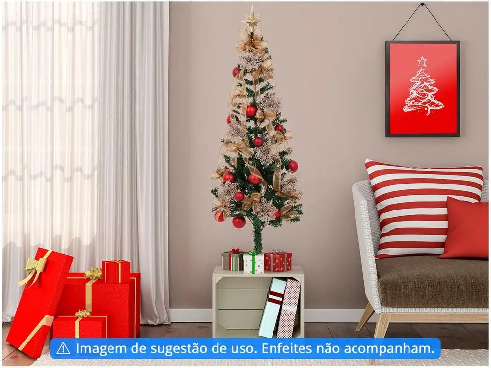 Árvore de Natal Tradicional 1,50m Casambiente (200 Galhos) - Pronta para a Magia do Natal