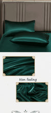 Satin Silk Bed Sheets for Summer Plain Flat Sheet for Double Bed Twin/Full/Queen/King Size Bed Linen (pillowcase need order)