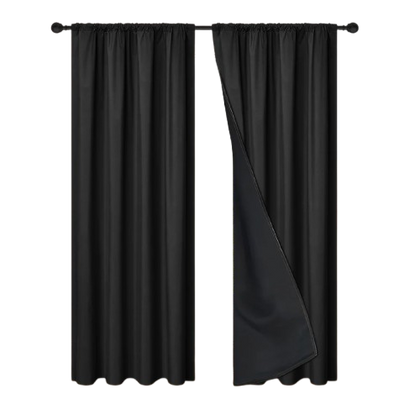 Cortina blackout 100% com bolso para haste.