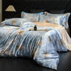 Jogo de Cama Seda Mulberry & Liocel 4 Peças Casa&Conforto - Estampa 3D Premium (Com Elástico)
