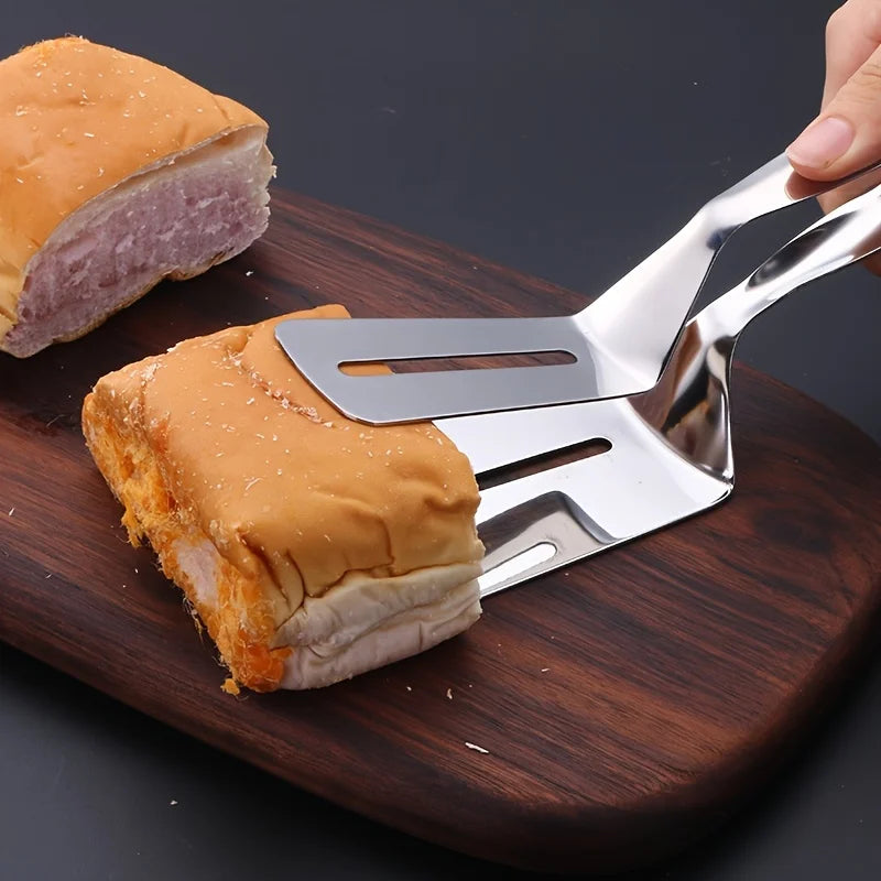 Pegador Culinário 2 em 1 Aço Inox Casa&Conforto - Vire Peixes e Carnes Sem Desmanchar