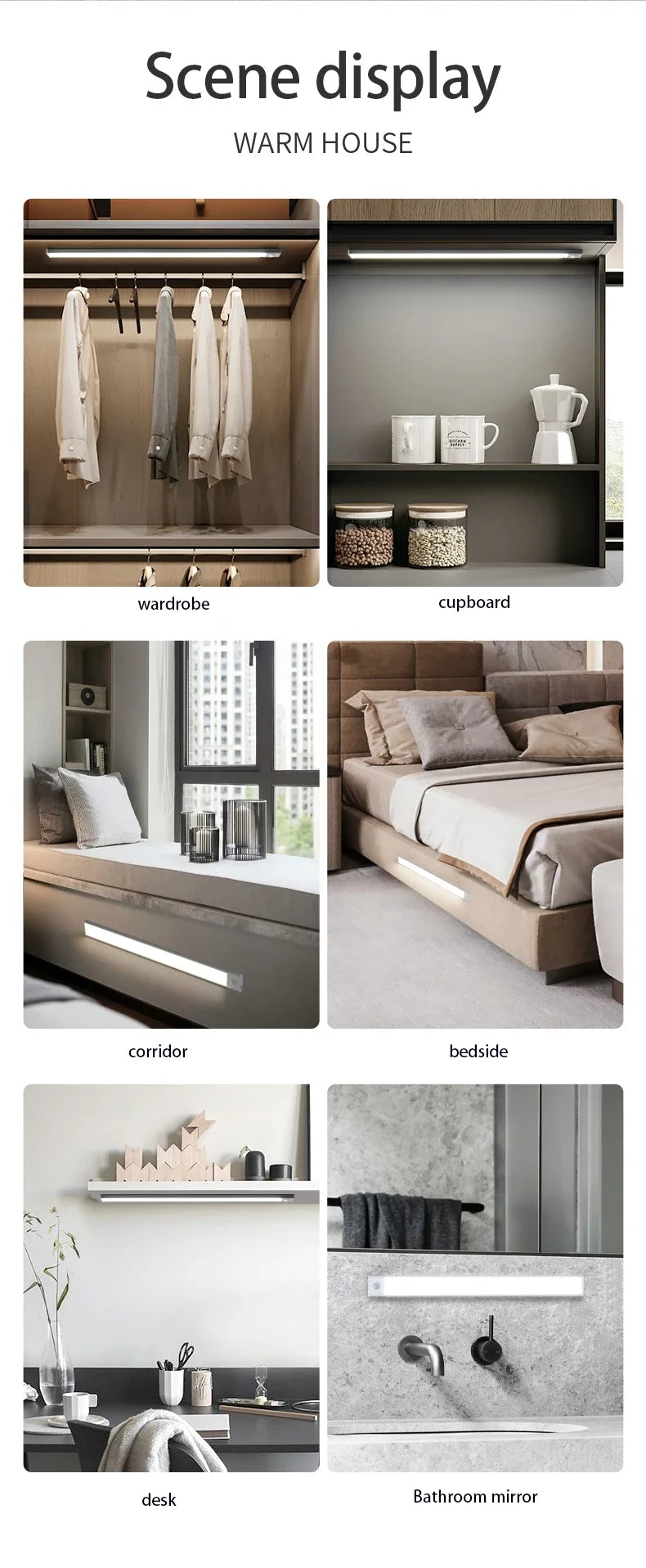 Luminária LED com Sensor de Movimento Casa&Conforto - Recarregável e Magnética (Sem Fios)