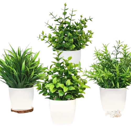 Planta Artificial com Vaso Decorativo