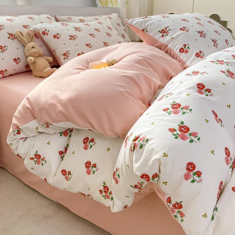 Jogo de Cama Floral Vintage 