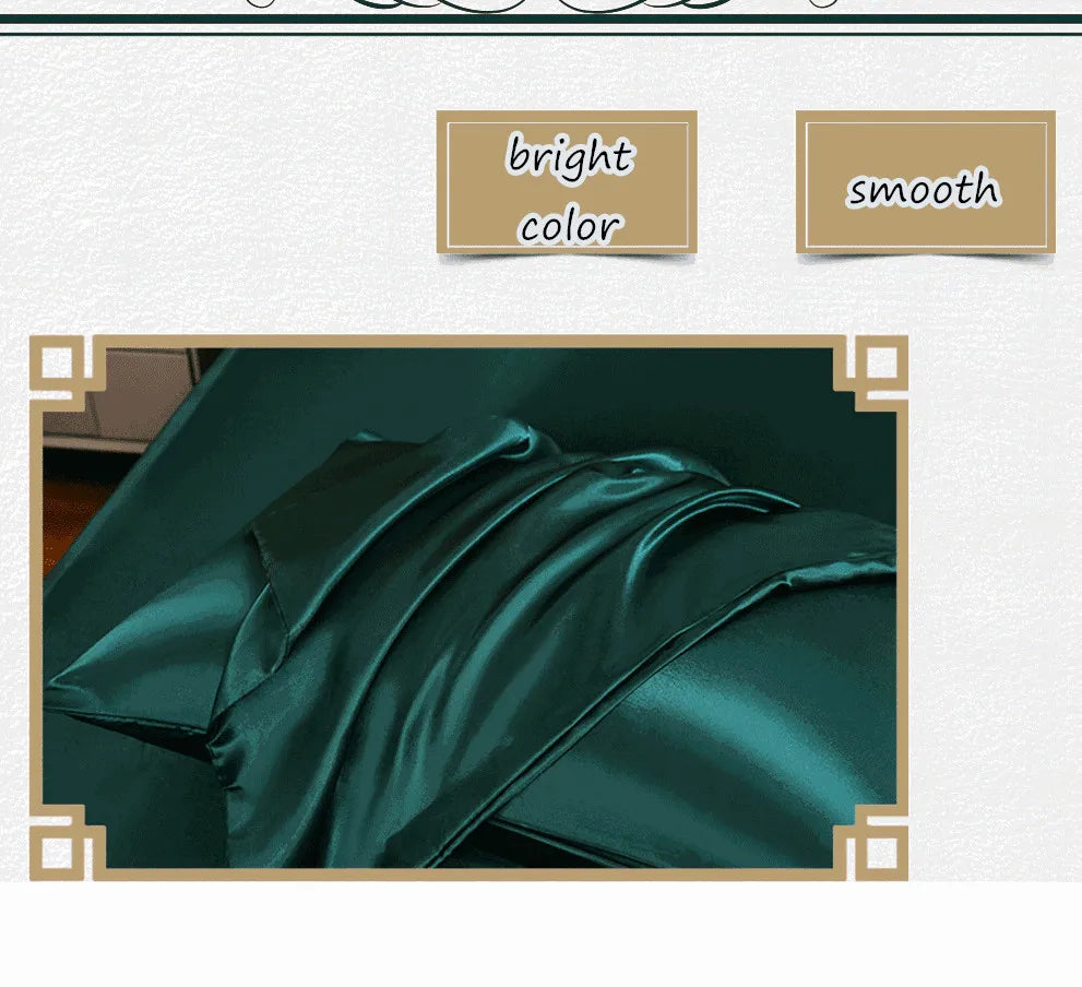 Satin Silk Bed Sheets for Summer Plain Flat Sheet for Double Bed Twin/Full/Queen/King Size Bed Linen (pillowcase need order)