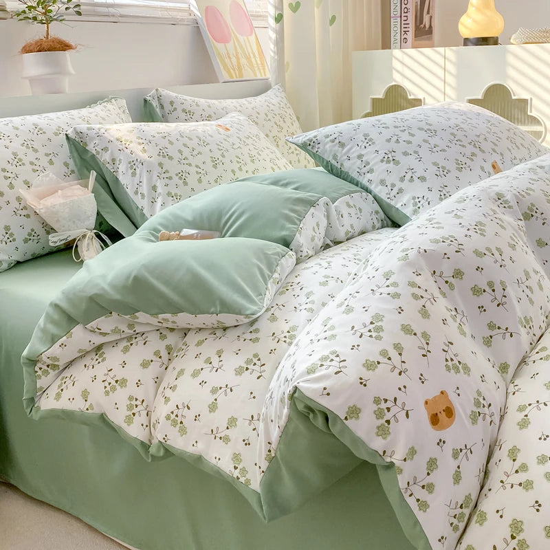 Jogo de Cama Floral Vintage 