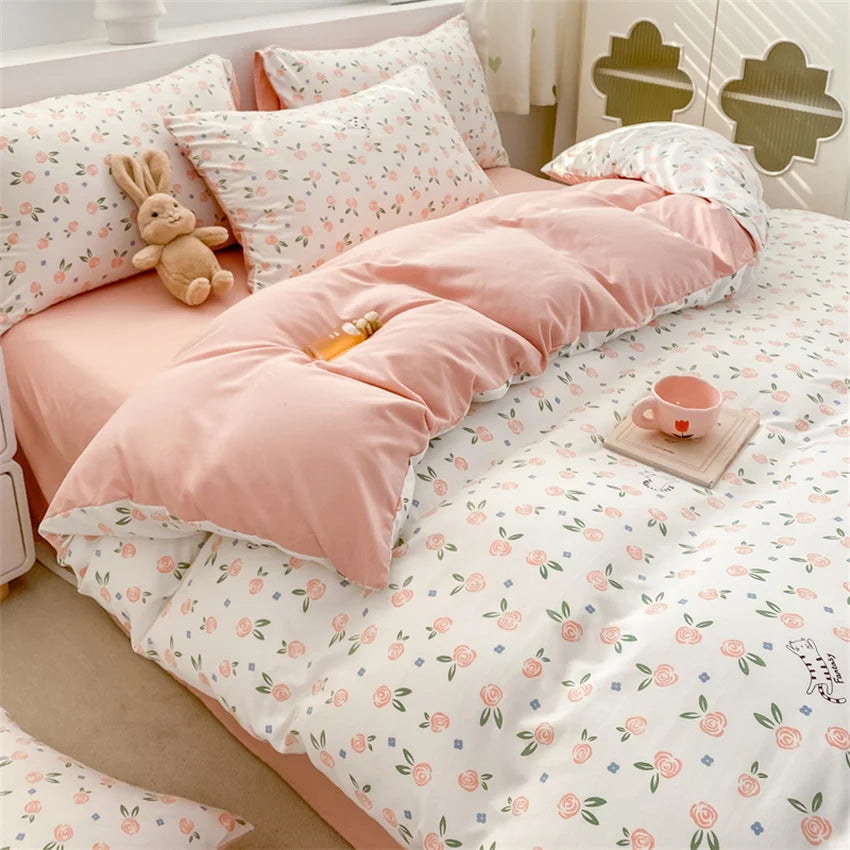 Jogo de Cama Floral Vintage 